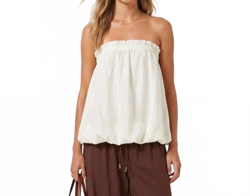 NEW NAKED ZEBRA crinkled breeze bubble top in white